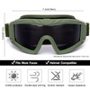 VEWOE Airsoft Tactical Goggles Anti-fog Military Glasses with 3Interchangable Lens,