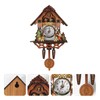 BESPORTBLE Traditional Forest Wood Clock,Cuckoo Clock Traditional Chalet Clock,Retro Cuckoo