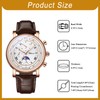 Men's Leather Wristwatch, Trinocular, Rainproof, Waterproof, Luminous, Quartz, Large Dial,