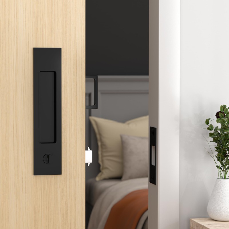 Dontay Pocket Door Handle and Edge Pull, Narrow Modern Rectangular