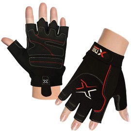 XN8 Weight Lifting Gloves for Gym Training Workout Breathable Anti Slip Wrist Support- Great for Fitness-Bodybuilding-powerlifting- Strength Training-Weightlifting-Cycling and Exercise Black S