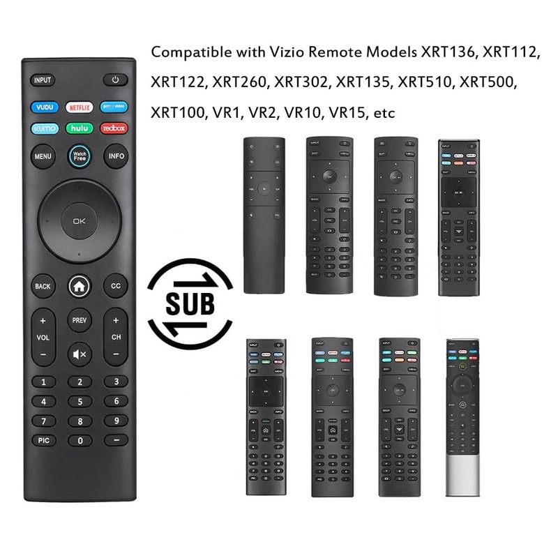 Universal Remote Control XRT140 Compatible for All VIZIO Smart TV