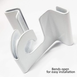 Extra Heavy Duty White Aluminum Drop Ceiling Hooks, One Piece Ceiling Grid Clips - 10 Pack