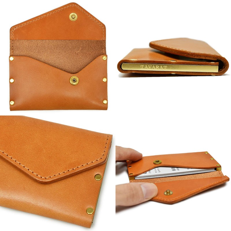 TAVARAT Tps-048 Business Card Holder, Business Card Case, Genuine Leather,