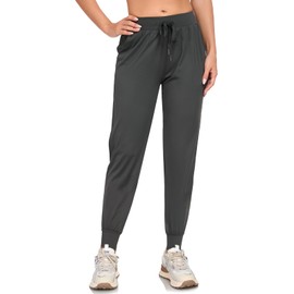 SPOSULEI Joggers for Women Stretch Lightweight Track Athletic Pants Ladies Jogging Tapered Workout Sweatpants with Pockets Darkgrey M/29