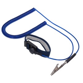 QUARKZMAN ESD Antistatic Wrist Strap 6 ft PU Adjustable Antistatic Bracelet Set Wired for Computer Electronics Repair Blue