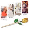 Golded Rose Flower Yellow 24K with Base Gift Decoration for