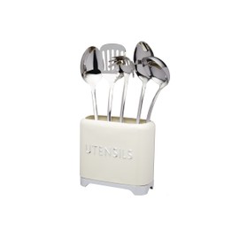 Lovello KitchenCraft Utensil Holder, 20 x 10 x 16 cm - Vanilla Cream