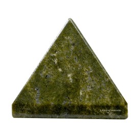 Vesuvianite Pyramid Crystal Healing Stones - 1" Great Pyramid Figurine of Natural Stone Pyramid for Meditation, Reiki, Chakra Balancing and Crystal Pyramids Grid