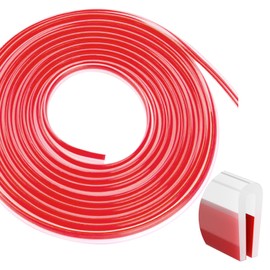 Silcone Edge Trim Self-Adhesive U Channel Silcone Edge Trim Edge Protector for Sheet Metal (Clear, Fit 3/32" - L 20')