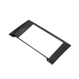 REPAIROCK 1 Pcs Central Dashboard Meter Frame Cover Trim for Ford F-150 2015-2020 Navigation Screen Panel Cover Tirm Carbon Fiber ABS Black