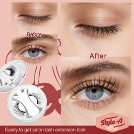 Higu clace Magnetische Wimpern,Magnet Wimpern Ohne Eyeliner,Magnetische Wimpern mit Applikator,Wimpern Magnetisch Natürlicher Look,Kein Kleber erforderlich Wimpern Magnetic,Wiederverwendbare （Stil G)