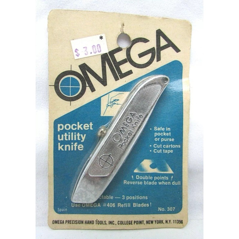 OMEGA Rare Vintage Omega Retractable Pocket Utility Knife NOS New