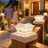 White Solar Post Cap Lights for Fence & Deck –