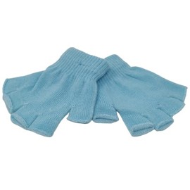 WS UK 1 Pair of Adults Unisex Fingerless Gloves [Sky Blue]