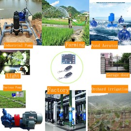 Remote Control Switch,DC 12V/24V/48V/40A Relay Wireless Light Switch 12V-48V Wide Voltage for Anti-Theft Alarms Garage Door Motor 433Mhz Transmitter and Receiver (2 Controls and 1 Receiver)