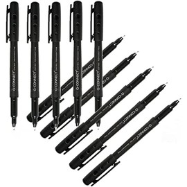 Q-Connect OHP Pen Permanent Fine Black (Pack of 10)