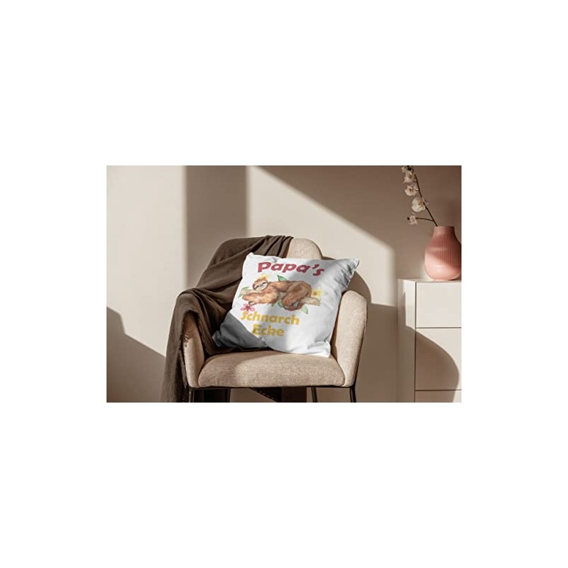 WarmherzIch Papas Schnarchecke Cushion Cover without Filling 45 cm Cotton