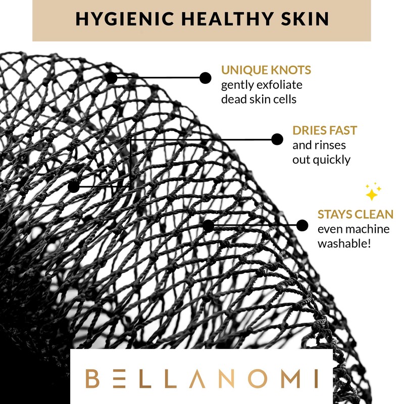 BELLANOMI African Exfoliating Net Sponge, Authentic, Ethically sourced from Nigeria,