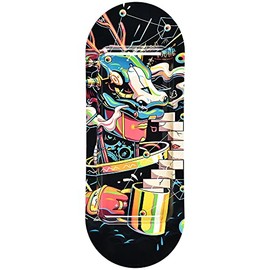 Pulsar SK8Tray Premium Metal Rolling Tray, Dragon Coffee Break Design, Large Tray for Rolling and Storage, 7.25"x19.75"