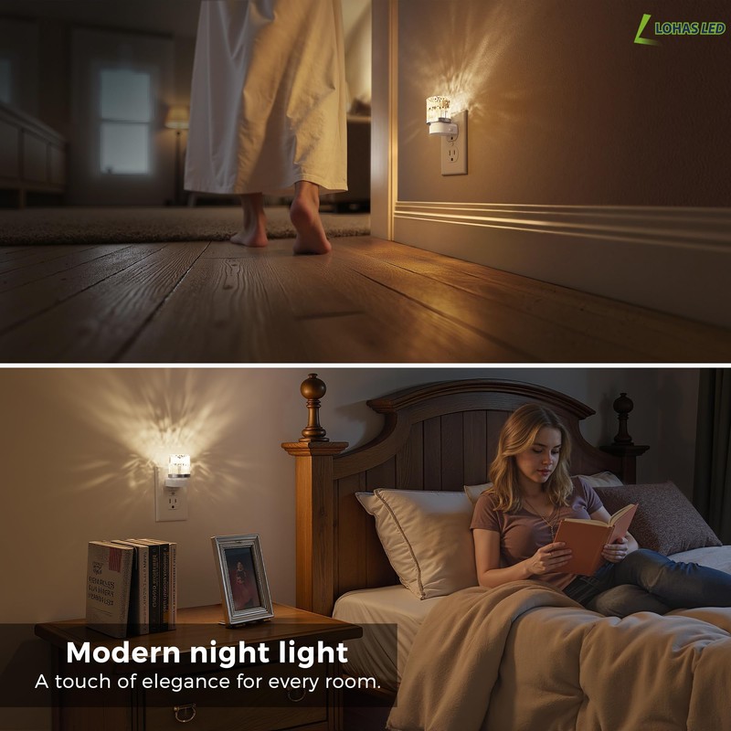 L LOHAS LED Night Light, Night Lights Plug into Wall,