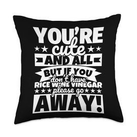 Rice wine vinegar Lover Food Funny Throw Pillow, 18x18, Multicolor