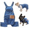 Dog Shirts Clothes Denim Overalls, Pet Jeans Onesies Apparel, Puppy