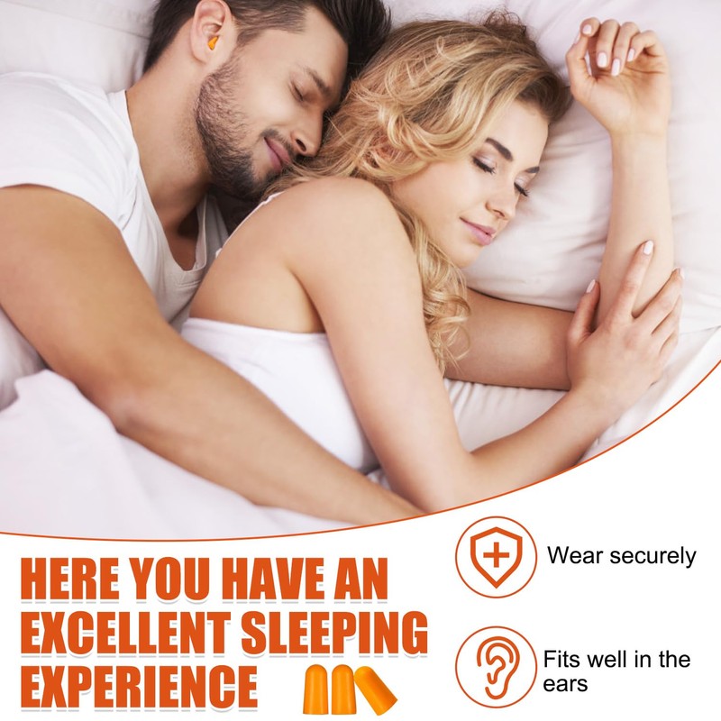 200 Pairs Soft Foam Ear Plugs for Sleeping, Ear Plugs