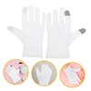 Gatuida 2 Pairs Cotton Moisturizing Gloves for Dry Hands Fingerless