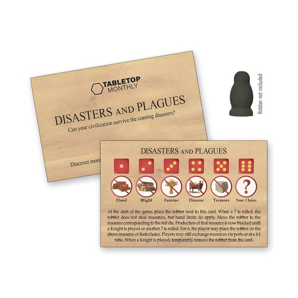 Tabletop Monthly Disasters and Plagues Robber Scenario compatible with Catan's