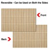 HOKIPO Reversible Bamboo Wooden Placemats for Dining Table Mats, Cream,