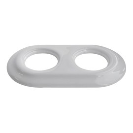 Einbaurahmen, 2 Elemente, aus weißem Porzellan