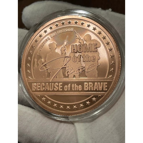 5 oz .999 Pure Fine Copper BU Round HOME OF