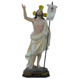 Mrcjsales Risen Jesus Religious Resin Figure, Home Decor, Holy Gift 12 inches Tall Jesus Resucitado Statue
