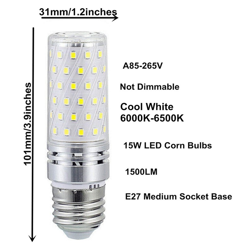 E26 LED Corn Bulbs 15W LED Candle Bulbs 15 Watt