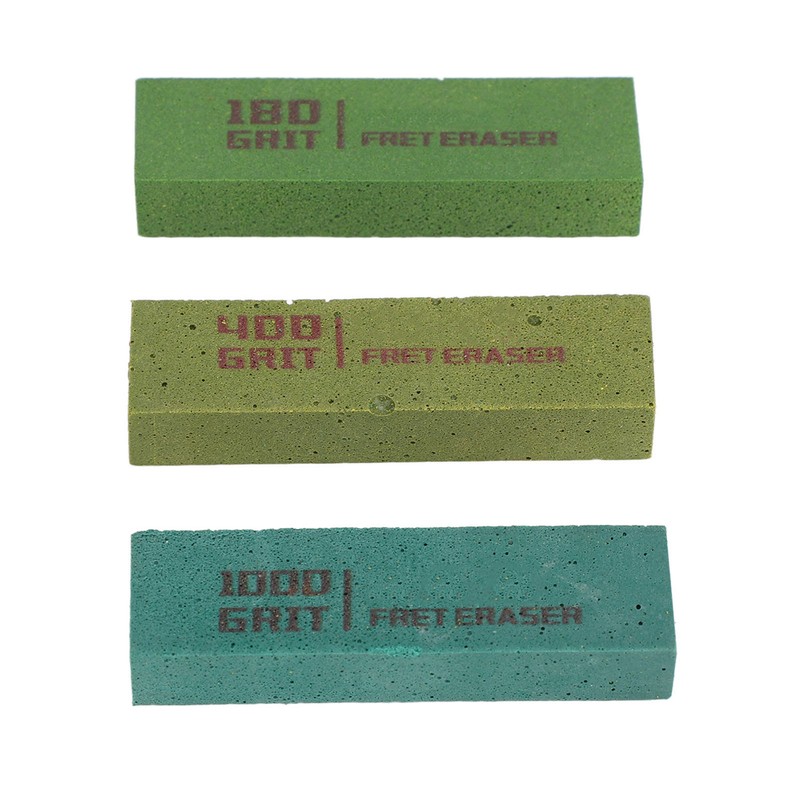 3pcs Guitar Fret Erasers Guitar Fret Polishing Abrasive Rubber Blocks