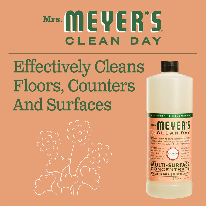 MRS. MEYER'S CLEAN DAY Multi-Surface Cleaner Concentrate, Use to Clean