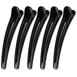 12 Pcs Women Black Simple Hollow Duckbill Hairpin - Tip Mouth Spring Clip Hair Clips DIY Handmade Headdress Accessories (Length 12cm/4.72in)