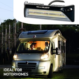 HELLA 357098001 ValueFit SM2000 Exterior Scene Light, 12V/24V Worklight, Powder Coated Black Aluminium Housing, waterproof and dustproof IP6K7 for RVs, Campers, motorhomes, trucks, trailers