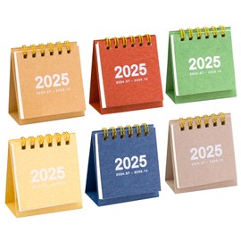 6pack Mini Desk Calendar 2024 2025, Small Desktop Calendar 2024/25 (July 2024 - December 2025), Desktop Calendar for Office School, Timetables & Study Plans