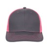 Lids Blank Slam Dunk Trucker Adjustable Snapback Hat, Charcoal/Neon Pink