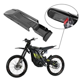 Rear Fender Inner Plate for Surron Light Bee X/S Segway X160/X260, Back Underseat Mudguard for Suron Dirt Bike, Imitation Carbon Fiber Sur Ron Accessories Sur-ron Parts(Water Transfer,Glossy)