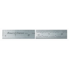 Brown & Sharpe 599-314-605 Stainless Steel Rule, 6" Length