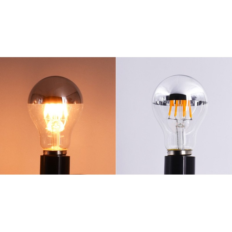 Bulbright Half Chrome LED Filament Bulb A19 8W LED Light