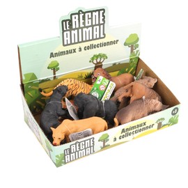 Zanimo & co - Pack of 12 Wild Animals Figures - 030336PA - Multicoloured - Plastic - Collectable - Children's Toy - Realistic - Miniature - Various Animals - From 3 Years