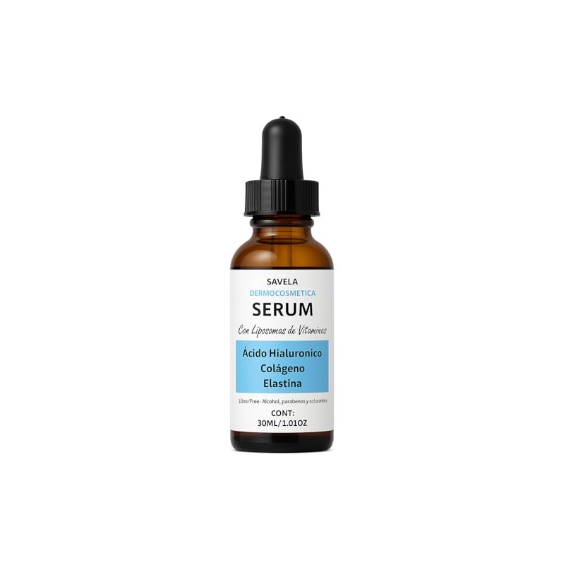 Sérum Ácido Hialuronico, Colágeno y Elastina 30 ml, Con Liposomas