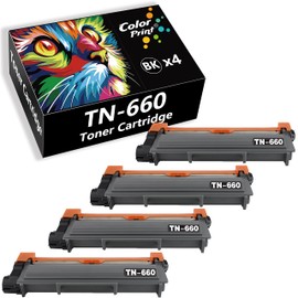 ColorPrint Compatible Toner Cartridge Replacement for Brother TN660 TN-660 TN630 Used for HL-L2300D HL L2365DW L2360DW L2380DW DCP-L2540DN DCP L2540DW MFC-L2720DW MFC L2740DW Printer (4-Pack,4X Black)