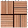 vidaXL Resistant WPC Decking Tiles | Quick Install Teak Color