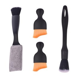 4PCS Car Interior Cleaning Brushes Car Interior Detailing Brush Car Detail Soft Brush Kit Interior Detailing Kit Tools Duster Brush for Auto Truck SUV Interior Cleaning Equipment