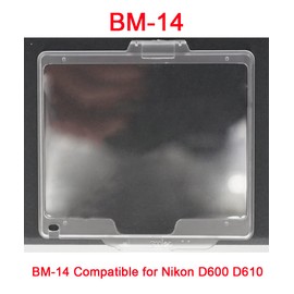 Screen Protective Cover Compatible for Nikon D600 D610 SLR Camera (BM-14), FANZR Transparent ABS Anti-Scratch Screen Protector (2 Pack)